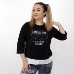 Bluza Dama MDG-24-1303 Negru » meishop.life