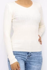 Bluza Dama D712 Bej Deschis » meishop.life
