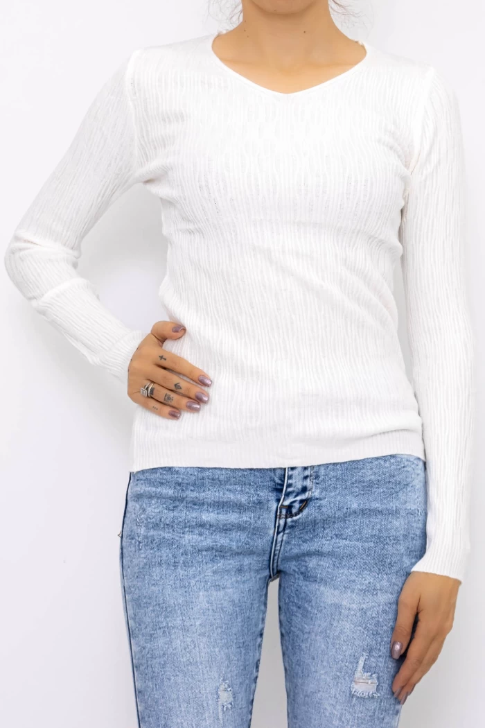Bluza Dama D712 Alb » meishop.life