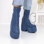 Botine Dama cu Platforma 3MN1 Albastru inchis » meishop.life