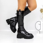 Cizme Dama cu Platforma 3SJN10 Negru » meishop.life