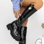 Cizme Dama cu Platforma 3SJN10 Negru » meishop.life