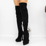 Cizme Dama cu Toc subtire si Platforma 3XKK51 Negru » meishop.life