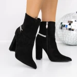Botine Dama cu Toc gros 3XKK29 Negru » meishop.life