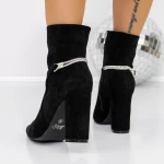 Botine Dama cu Toc gros 3XKK29 Negru » meishop.life