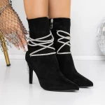 Botine Dama cu Toc subtire 3XKK30 Negru » meishop.life
