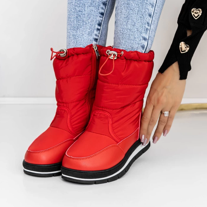 Ghete Dama 3YKQ15 Rosu » meishop.life