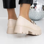 Pantofi Casual Dama 3BQ18 Bej » meishop.life