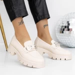 Pantofi Casual Dama 3BQ18 Bej » meishop.life