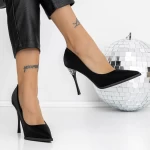 Pantofi Stiletto 3DC27 Negru » meishop.life