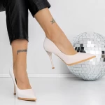 Pantofi Stiletto 3DC27 Bej » meishop.life