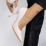 Pantofi Stiletto 3DC27 Bej » meishop.life