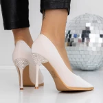Pantofi Stiletto 3DC27 Bej » meishop.life