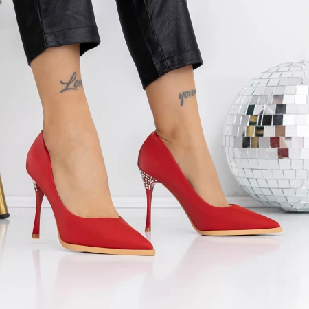 Pantofi Stiletto 3DC27 Rosu » meishop.life