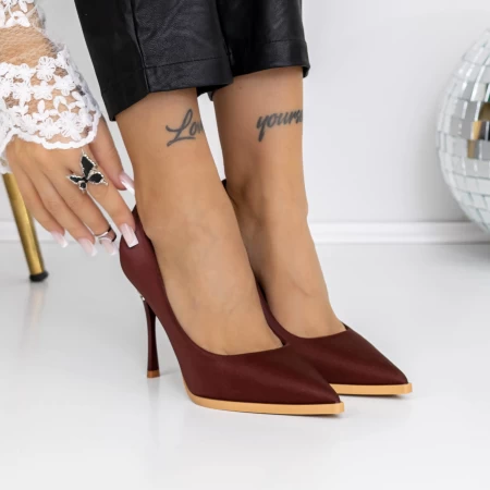 Pantofi Stiletto 3DC27 Visiniu » meishop.life