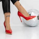 Pantofi Stiletto 3DC39 Rosu » meishop.life