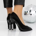Pantofi Stiletto 3DC50 Negru » meishop.life