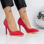 Pantofi Stiletto 3DC50 Rosu » meishop.life
