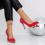 Pantofi Stiletto 3DC50 Rosu » meishop.life