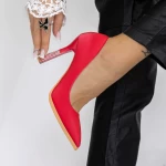Pantofi Stiletto 3DC50 Rosu » meishop.life