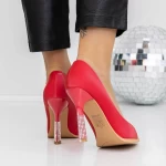 Pantofi Stiletto 3DC50 Rosu » meishop.life
