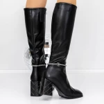 Cizme Dama cu Toc gros 3C13 Negru » meishop.life