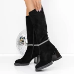 Cizme Dama cu Toc gros 3C9 Negru » meishop.life
