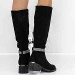 Cizme Dama cu Toc gros 3C11 Negru » meishop.life