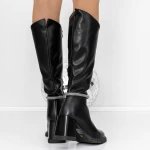 Cizme Dama cu Toc gros 3C9 Negru » meishop.life