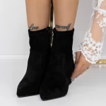 Botine Dama cu Toc gros 3ZYT2 Negru » meishop.life