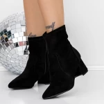 Botine Dama cu Toc gros 3ZYT2 Negru » meishop.life