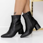 Botine Dama cu Toc gros 3ZYT2 Negru » meishop.life