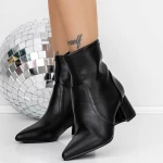 Botine Dama cu Toc gros 3ZYT2 Negru » meishop.life