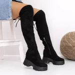 Cizme Dama cu Platforma 3WL53 Negru » meishop.life