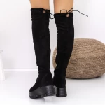 Cizme Dama cu Platforma 3WL53 Negru » meishop.life