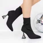 Botine Dama cu Toc gros 3C2 Negru » meishop.life