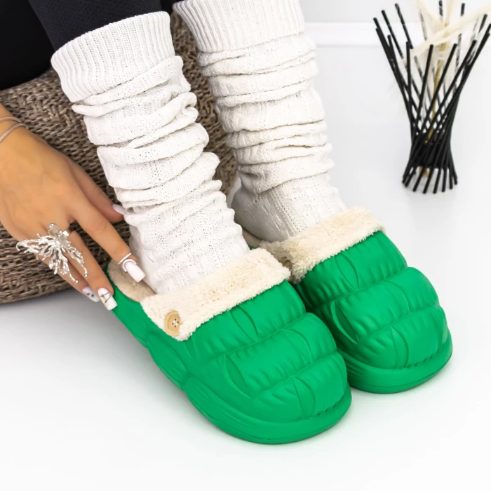 Papuci Dama de Casa W-20 Verde » meishop.life