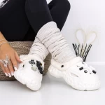 Papuci Dama de Casa A241-2 Alb » meishop.life