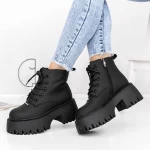 Ghete Dama cu Platforma 3YJ10 Negru » meishop.life