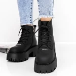 Ghete Dama cu Platforma 3YJ10 Negru » meishop.life