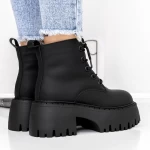 Ghete Dama cu Platforma 3YJ10 Negru » meishop.life