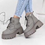 Ghete Dama cu Platforma 3YJ10 Gri » meishop.life