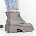 Ghete Dama cu Platforma 3YJ10 Gri » meishop.life