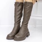 Cizme Dama 8035 Kaki » meishop.life