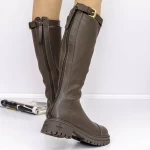 Cizme Dama 8035 Kaki » meishop.life