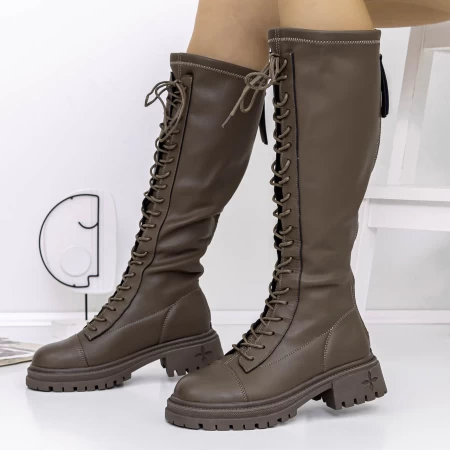 Cizme Dama 80391 Kaki » meishop.life