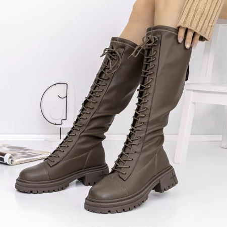 Cizme Dama 80391 Kaki » meishop.life