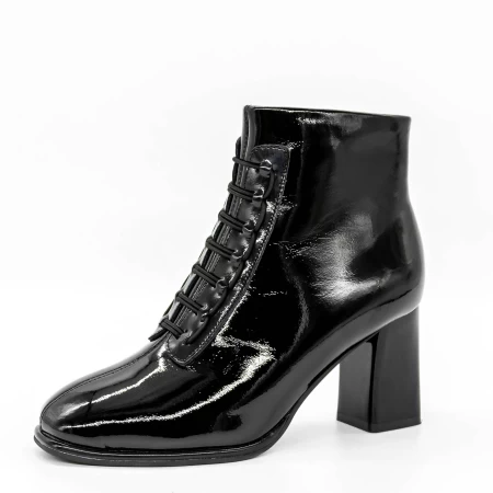 Botine Dama cu Toc gros 6612 Negru » meishop.life