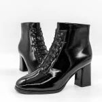 Botine Dama cu Toc gros 6612 Negru » meishop.life