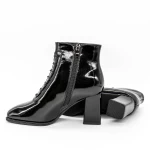 Botine Dama cu Toc gros 6612 Negru » meishop.life